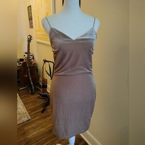 Misty Rose Mini Sparkling Slip Dress/Cocktail Dress